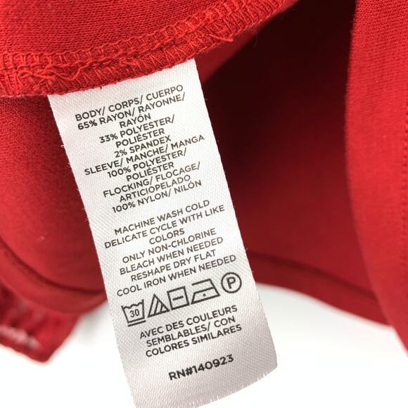 LOFT Long Sleeve Blouse Ruffle Polka Dot Sleeves Womens Size Small Red - Picture 6 of 6